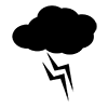 Lightning ｜ Clouds ｜ Icons ｜ Illustrations ｜ Free Material ｜ Transparent Background