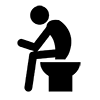Western style ｜ Toilet ｜ People-Icons ｜ Illustrations ｜ Free materials ｜ Transparent background