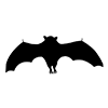 Bat ｜ Bat ――Icon ｜ Illustration ｜ Free material ｜ Transparent background