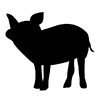 Pig ｜ Pig-Icon ｜ Illustration ｜ Free material ｜ Transparent background