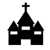 Church-Icon ｜ Illustration ｜ Free material ｜ Transparent background