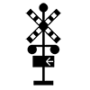 Railroad crossing --Icon ｜ Illustration ｜ Free material ｜ Transparent background