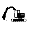 Power Excavator ｜ Hydraulic Excavator ｜ Construction Machinery ｜ Multiple Joints ――Icons ｜ Illustrations ｜ Free Materials ｜ Transparent Background