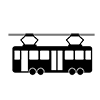 Tram ｜ Chinchin Train ｜ Small ｜ Transportation ｜ Icon ｜ Illustration ｜ Free Material ｜ Transparent Background