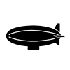 Airship ｜ Aircraft ｜ Sky ｜ Movement-Icon ｜ Illustration ｜ Free Material ｜ Transparent Background