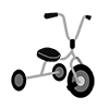 Tricycle ｜ Children ｜ Bicycle ｜ Play Tools --Icon ｜ Illustration ｜ Free Material ｜ Transparent Background