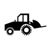 Tractor ｜ Agriculture ｜ Crop ｜ Field --Icon ｜ Illustration ｜ Free material ｜ Transparent background