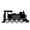 Steam locomotive ｜ Train ｜ Icon ｜ Illustration ｜ Free material ｜ Transparent background