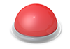 Red button --Icon ｜ 3D ｜ Free illustration material