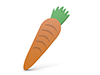 Carrot ｜ Vegetables ｜ Icon ｜ 3D ｜ Free illustration material