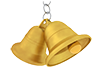 Christmas Bell-Icon ｜ 3D ｜ Free Illustration Material