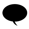 Speech balloon-Icon ｜ Illustration ｜ Free material ｜ Transparent background