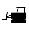 Heavy Equipment ｜ Bulldozer --Icon ｜ Illustration ｜ Free Material ｜ Transparent Background