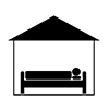 Home ｜ Bedridden ｜ Nursing care ｜ Icon ｜ Illustration ｜ Free material ｜ Transparent background