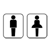 Restroom ｜ Mark-Icon ｜ Illustration ｜ Free material ｜ Transparent background