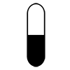 Medicine ｜ Capsule ――Icon ｜ Illustration ｜ Free material ｜ Transparent background