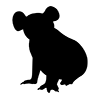 Koala-Icon ｜ Illustration ｜ Free material ｜ Transparent background