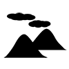 Mountain / Mountain --Icon ｜ Illustration ｜ Free material ｜ Transparent background