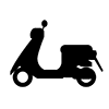 小型バイク｜スクーター｜オートバイ｜二輪 - アイコン｜イラスト｜フリー素材｜背景透明
