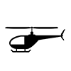 ヘリコプター｜航空機｜ホバリング｜羽 - アイコン｜イラスト｜フリー素材｜背景透明
