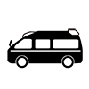 Car ｜ Large ｜ Passenger car ｜ Travel --Icon ｜ Illustration ｜ Free material ｜ Transparent background