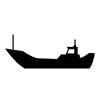 釣り船｜小型船｜渡し船｜ボート - アイコン｜イラスト｜フリー素材｜背景透明