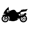 Large Bike-Icon ｜ Illustration ｜ Free Material ｜ Transparent Background