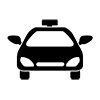 Taxi-Icon ｜ Illustration ｜ Free material ｜ Transparent background