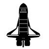 スペースシャトル｜宇宙船 - アイコン｜イラスト｜フリー素材｜背景透明