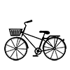 Bicycle-Icon ｜ Illustration ｜ Free material ｜ Transparent background