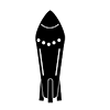 Spacecraft ｜ Rocket ｜ Icon ｜ Illustration ｜ Free material ｜ Transparent background