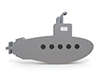 Submarine --Icon ｜ 3D ｜ Free Illustration Material