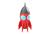 Rocket-Icon ｜ 3D ｜ Free Illustration Material