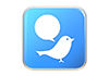 Tweet --Icon ｜ 3D ｜ Free illustration material