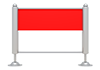 インドネシア-国旗 - アイコン｜3D｜フリーイラスト素材