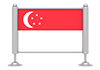 シンガポール-国旗 - アイコン｜3D｜フリーイラスト素材