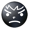 Angry face --Icon ｜ 3D ｜ Free illustration material