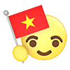 ベトナム｜国旗 - アイコン｜3D｜フリーイラスト素材